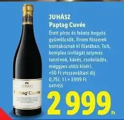 Lidl JUHÁSZ Paptag Cuvée ajánlat