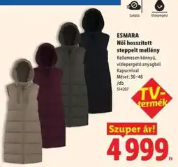 Lidl ESMARA Női hosszított steppelt mellény ajánlat