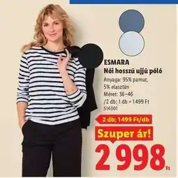 Lidl ESMARA ajánlat