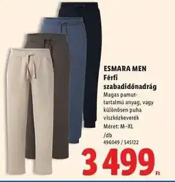Lidl ESMARA MEN Férfi szabadidőnadrág ajánlat