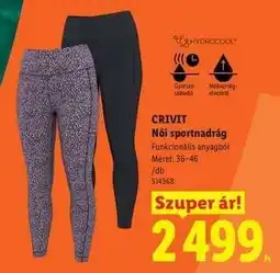 Lidl CRIVIT Női sportnadrág ajánlat