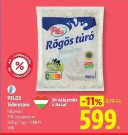 Lidl PILOS Tehéntúró ajánlat