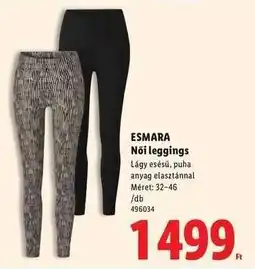 Lidl esmara Női leggings ajánlat