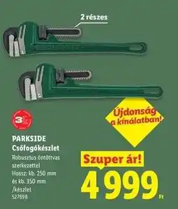 Lidl PARKSIDE Csőfogókészlet ajánlat