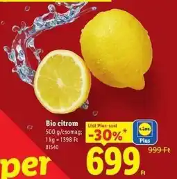 Lidl Bio citrom ajánlat