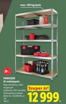 Lidl Parkside XL műhelypolc ajánlat