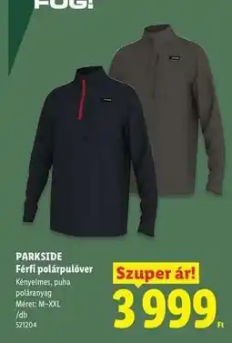 Lidl PARKSIDE Férfi polárpulóver ajánlat