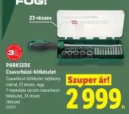 Lidl PARKSIDE Csavarhúzó-bitkészlet ajánlat