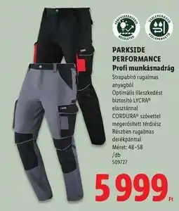 Lidl Parkside Performance Profi munkásnadrág ajánlat