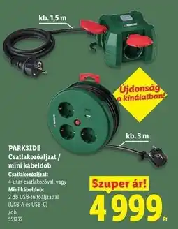 Lidl PARKSIDE Csatlakozóaljzat / mini kábeldob ajánlat