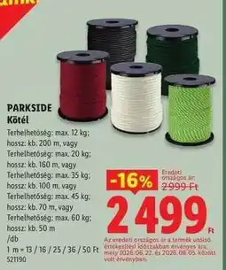 Lidl Parkside Kötél ajánlat