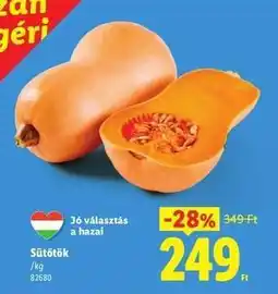 Lidl Sütőtök ajánlat