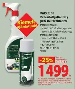 Lidl Parkside Penészfoltgátló szer / penészeltávolító szer ajánlat