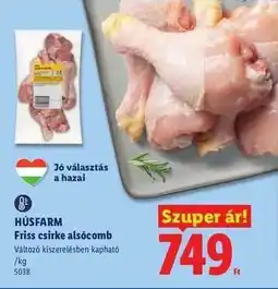 Lidl HÚSFARM Friss csirke-alsócomb ajánlat