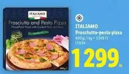 Lidl ITALIAMO Prosciutto-pesto pizza ajánlat