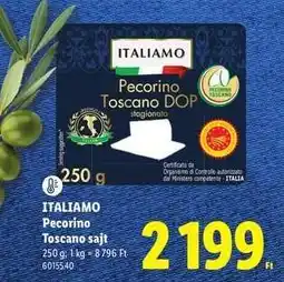 Lidl ITALIAMO Pecorino Toscano sajt ajánlat