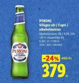 Lidl PERONI ajánlat