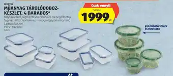 Crofton Műanyag Tárolódoboz-Készlet, 4 Darabos