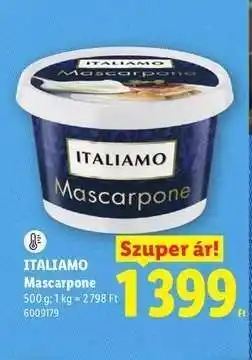 Lidl ITALIAMO Mascarpone ajánlat