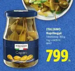 Lidl ITALIAMO Kapribogyó ajánlat