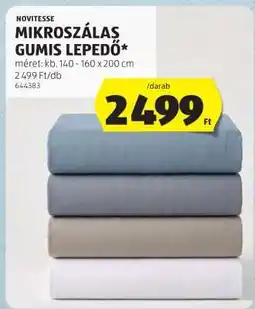 ALDI Novitesse Mikroszálas Gumis Lepedő ajánlat