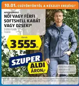 ALDI ADVENTURIDGE Női vagy Férfi Softshell Kabát vagy Dzseki ajánlat