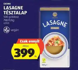 ALDI Cucina Lasagne Tésztalap ajánlat