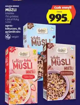 ALDI GOLDEN BRIDGE Müzli ajánlat