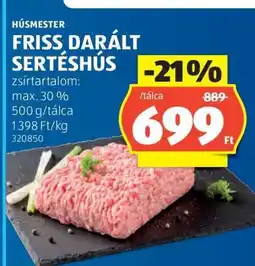 ALDI Friss, darált sertéshús ajánlat