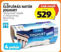 ALDI LYTTOS ÉLŐFLÓRÁS NATÚR JOGHURT ajánlat