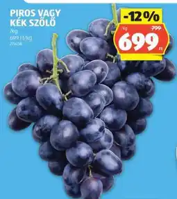 ALDI Piros vagy kék szőlő ajánlat