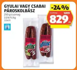 ALDI Gyulai vagy Csabai Pároskolbász ajánlat
