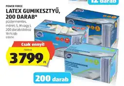 ALDI Power Force Latex Gumikesztyű, 200 darab ajánlat