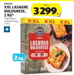 ALDI PRIMANA XXL Lasagne Bolognese, 2 KG ajánlat