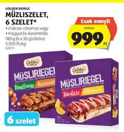 ALDI GOLDEN BRIDGE Müzliszelet, 6 szelet ajánlat