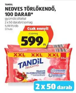 ALDI TANDIL Nedves Törlőkendő, 100 Darab ajánlat