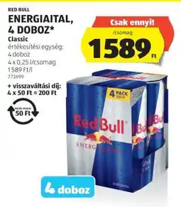 ALDI Red Bull Energiaital, 4 doboz ajánlat