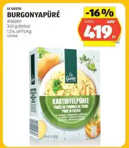 ALDI LE GUSTO BURGONYAPÜRÉ ajánlat