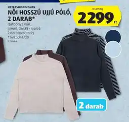ALDI Női hosszú ujjú póló, 2 darab ajánlat