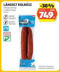ALDI Lángolt kolbász ajánlat