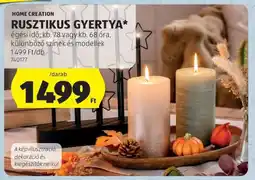 ALDI HOME CREATION RUSZTIKUS GYERTYA ajánlat