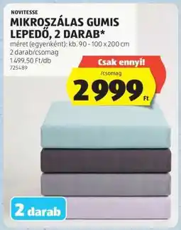 ALDI NOVITESSE MIKROSZÁLAS GUMIS LEPEDŐ, 2 DARAB ajánlat
