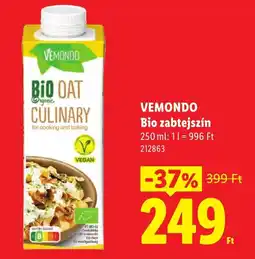 Lidl Vemondo bio zabtejszin ajánlat