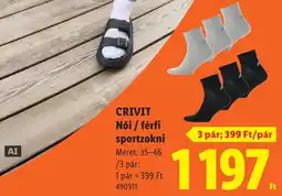 Lidl Crivit női / férfi sportzokni ajánlat