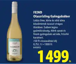 Lidl Feind olaszrizling gyöngyözőbor ajánlat