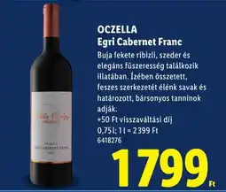 Lidl Oczella egri cabernet franc ajánlat