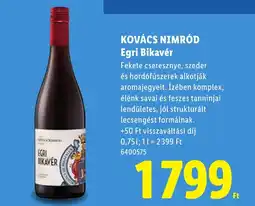 Lidl Kovács Nimród Egri Bikavér ajánlat