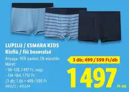 Lidl Lupilu esmara kids kisfiú fiú boxeralsó ajánlat