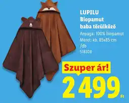 Lidl Lupilu biopamut baba törülköző ajánlat
