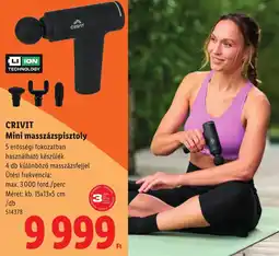 Lidl Crivit mini masszázspsiztoly ajánlat